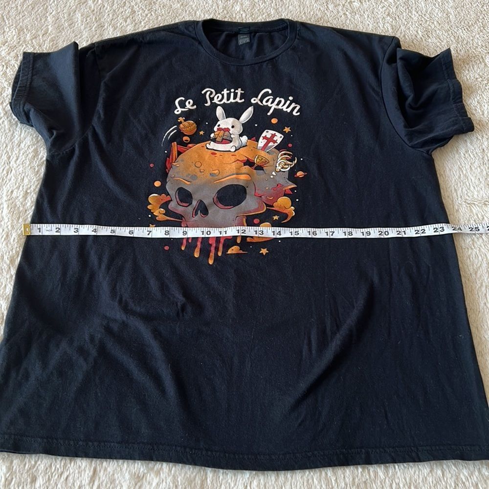 Le Petit Lapin short sleeve shirt black size XL - Picture 11 of 16